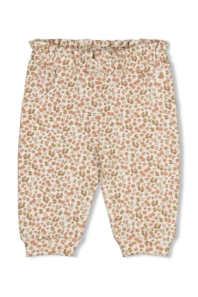 Feetje Broek AOP Fall In Love Offwhite, babybroekje met all-over print